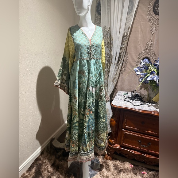 Floral Blue Maxi Dress - Picture 5 of 15